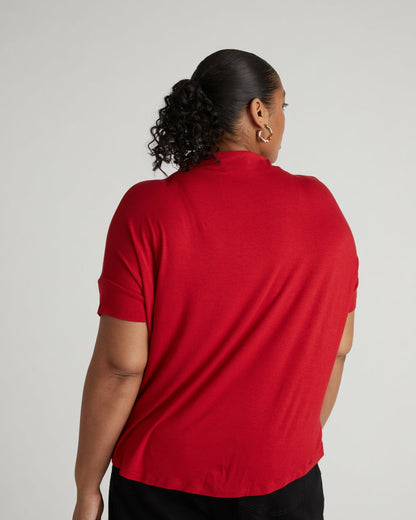 Universal Standard Petra Liquid Jersey Top - New York Red