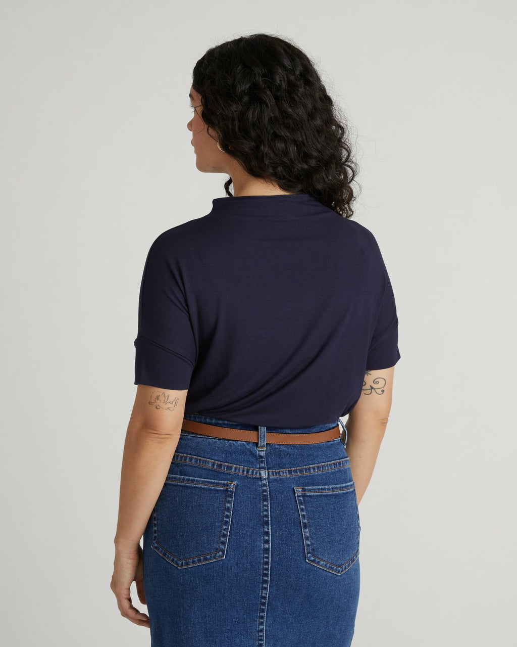 Universal Standard Petra Liquid Jersey Top - Midnight