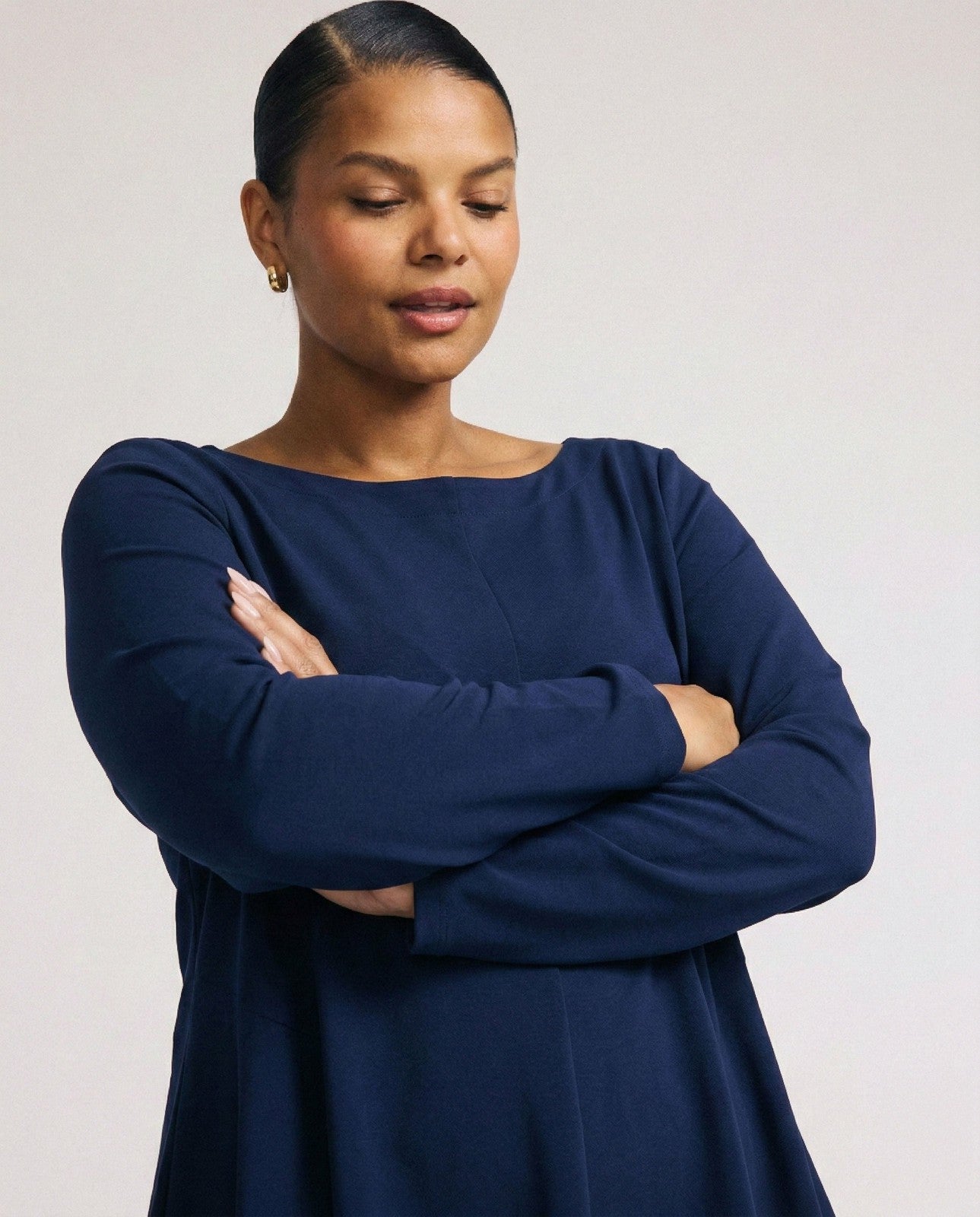 Universal Standard Cassandra Divine Jersey Top - Midnight