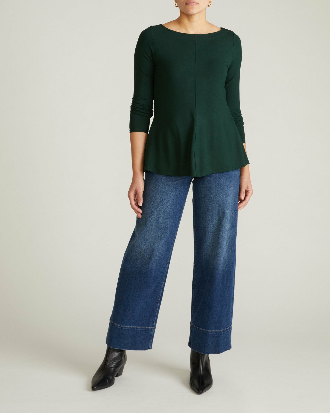 Universal Standard Cassandra Divine Jersey Top - Forest Green