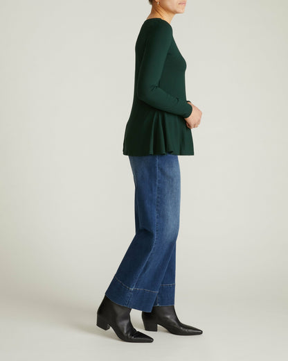 Universal Standard Cassandra Divine Jersey Top - Forest Green