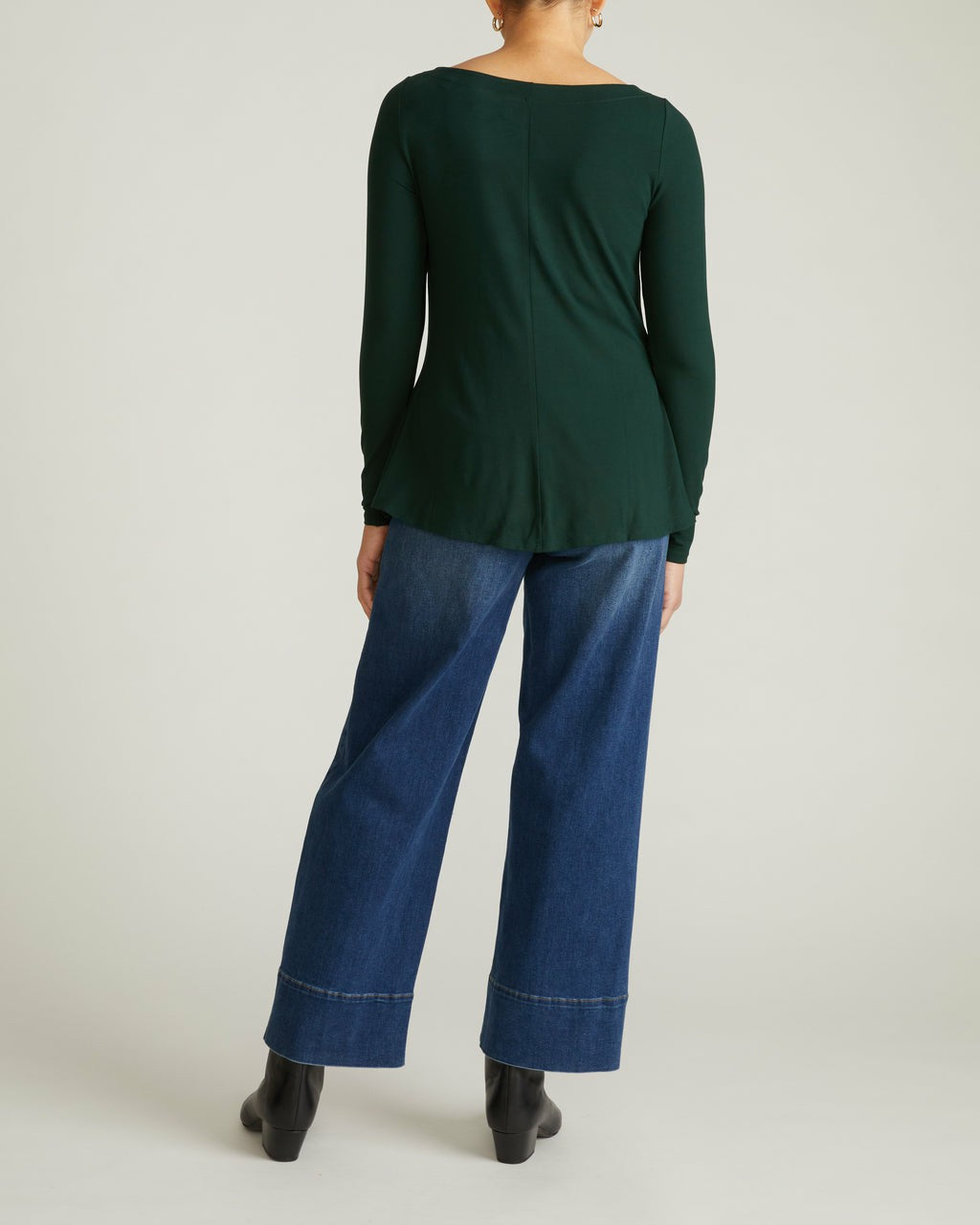 Universal Standard Cassandra Divine Jersey Top - Forest Green