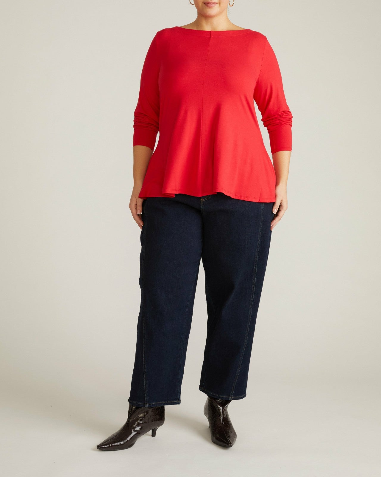 Universal Standard Cassandra Divine Jersey Top - Lipstick