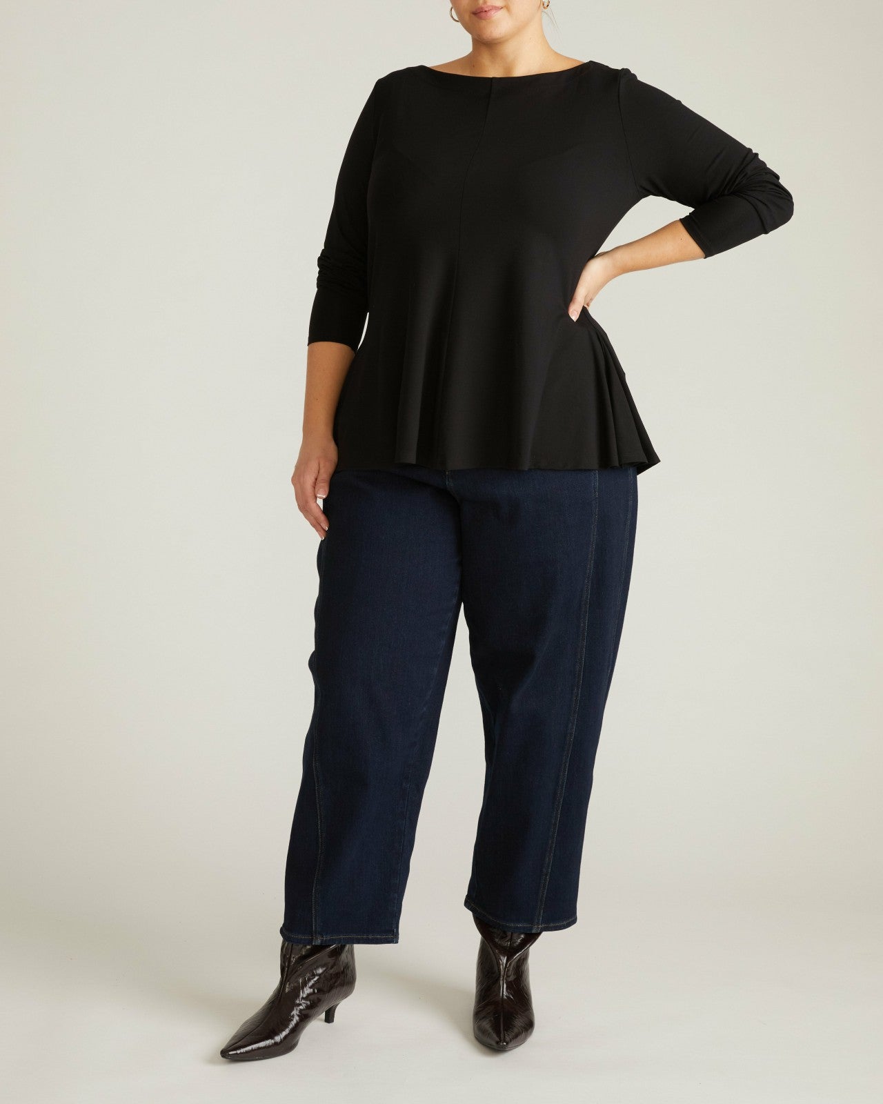 Universal Standard Cassandra Divine Jersey Top - Black