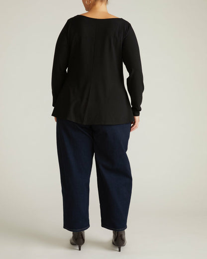 Universal Standard Cassandra Divine Jersey Top - Black