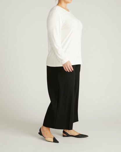 Universal Standard Joan Liquid Jersey Long Sleeve Top - White