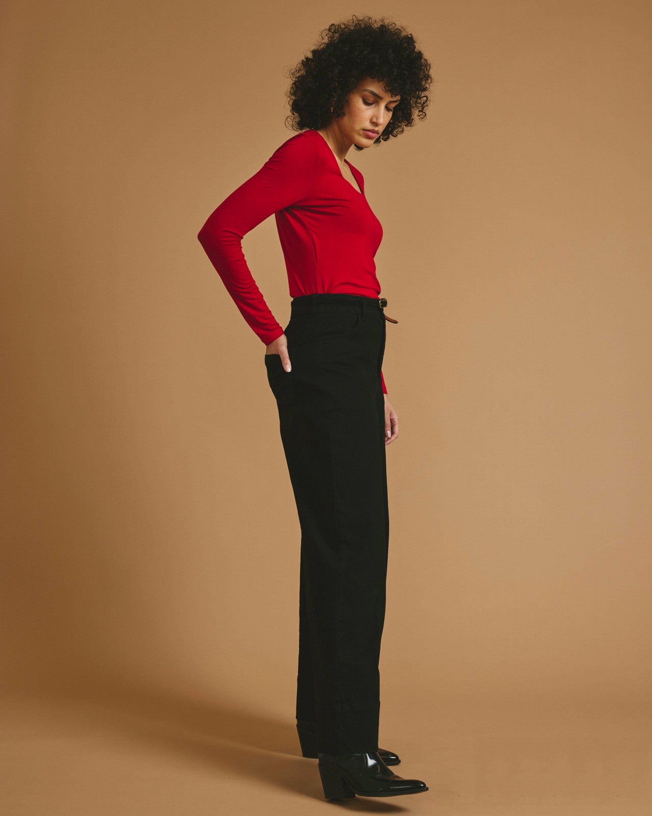 Universal Standard Agatha Liquid Jersey Top - New York Red