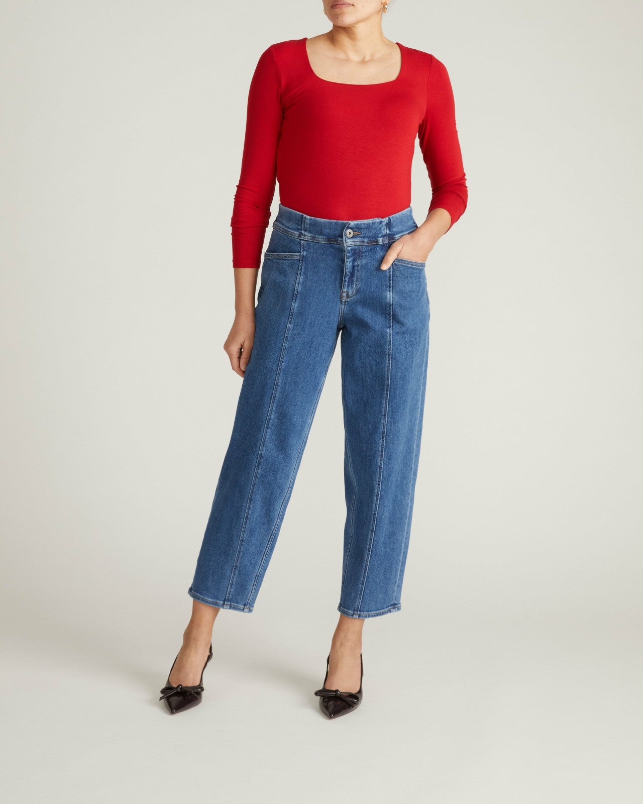 Universal Standard Agatha Liquid Jersey Top - New York Red