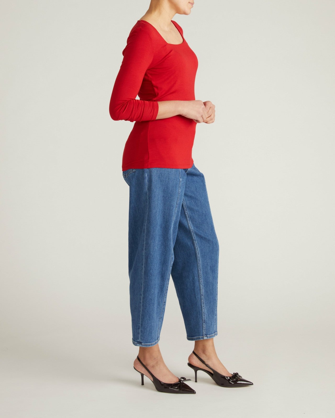 Universal Standard Agatha Liquid Jersey Top - New York Red