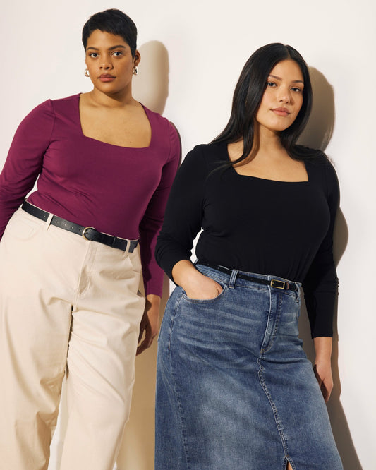 Universal Standard Agatha Liquid Jersey Top - Rothko Purple