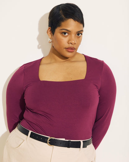 Universal Standard Agatha Liquid Jersey Top - Rothko Purple