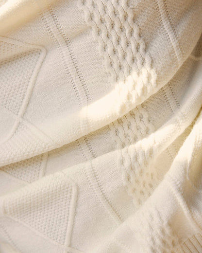 Universal Standard Cable Knit Cardigan - Cream