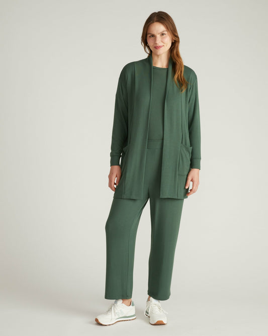 Universal Standard TravelKnit Minimalist Cardigan - Conifer