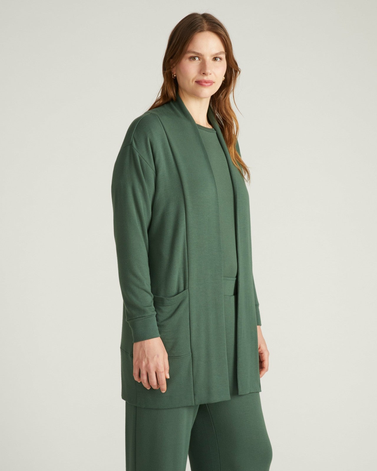 Universal Standard TravelKnit Minimalist Cardigan - Conifer