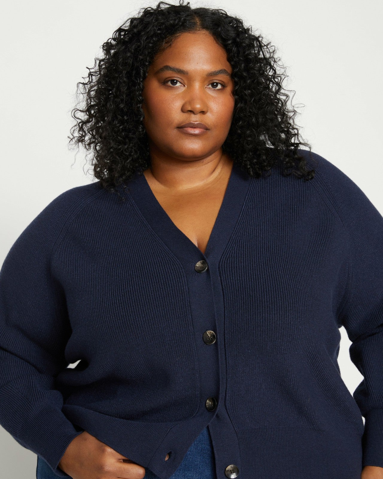 Universal Standard Better-Than-Wool Cardigan - Midnight