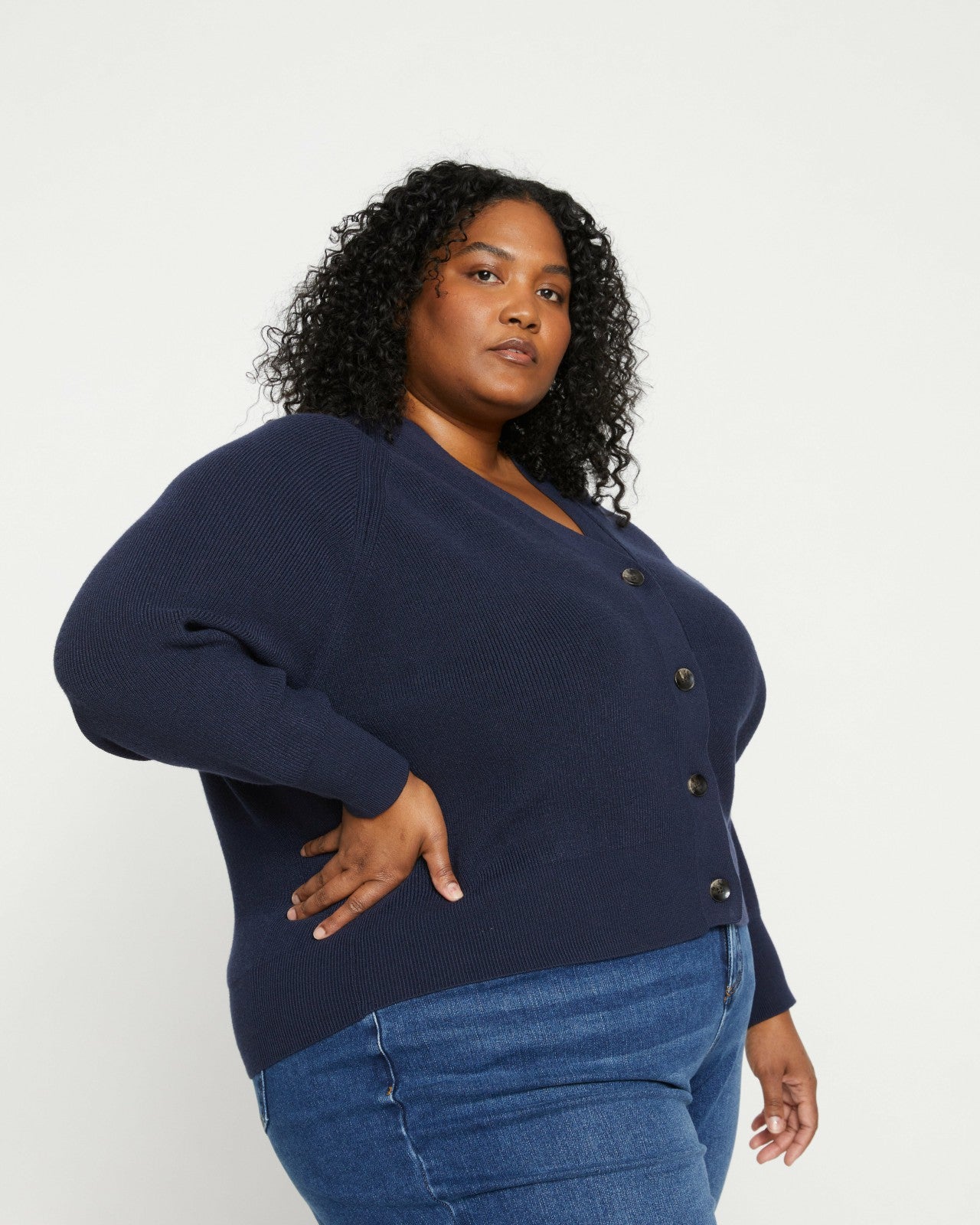 Universal Standard Better-Than-Wool Cardigan - Midnight