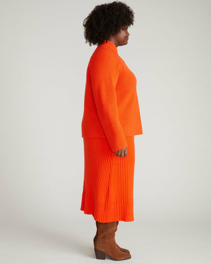 Universal Standard Arly Wrap Neck Sweater - Poppy