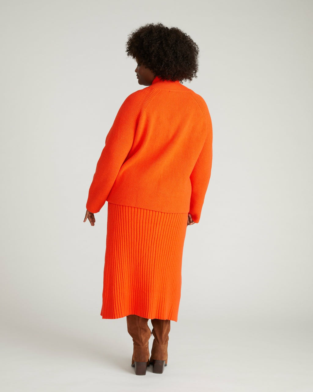 Universal Standard Arly Wrap Neck Sweater - Poppy