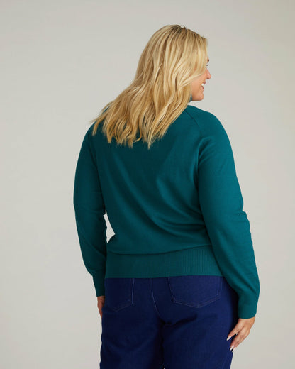 Universal Standard Renee Savvy Fine Knit Raglan Turtleneck - Botanic