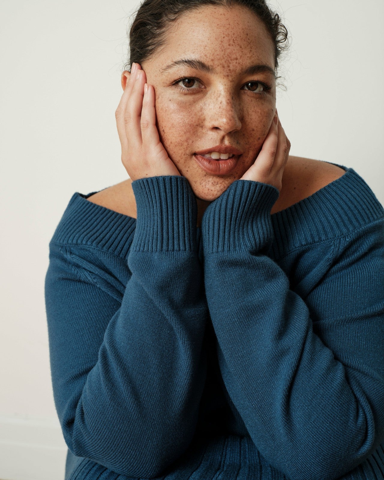 Universal Standard Noomi Cold Shoulder Sweater - Deep Teal
