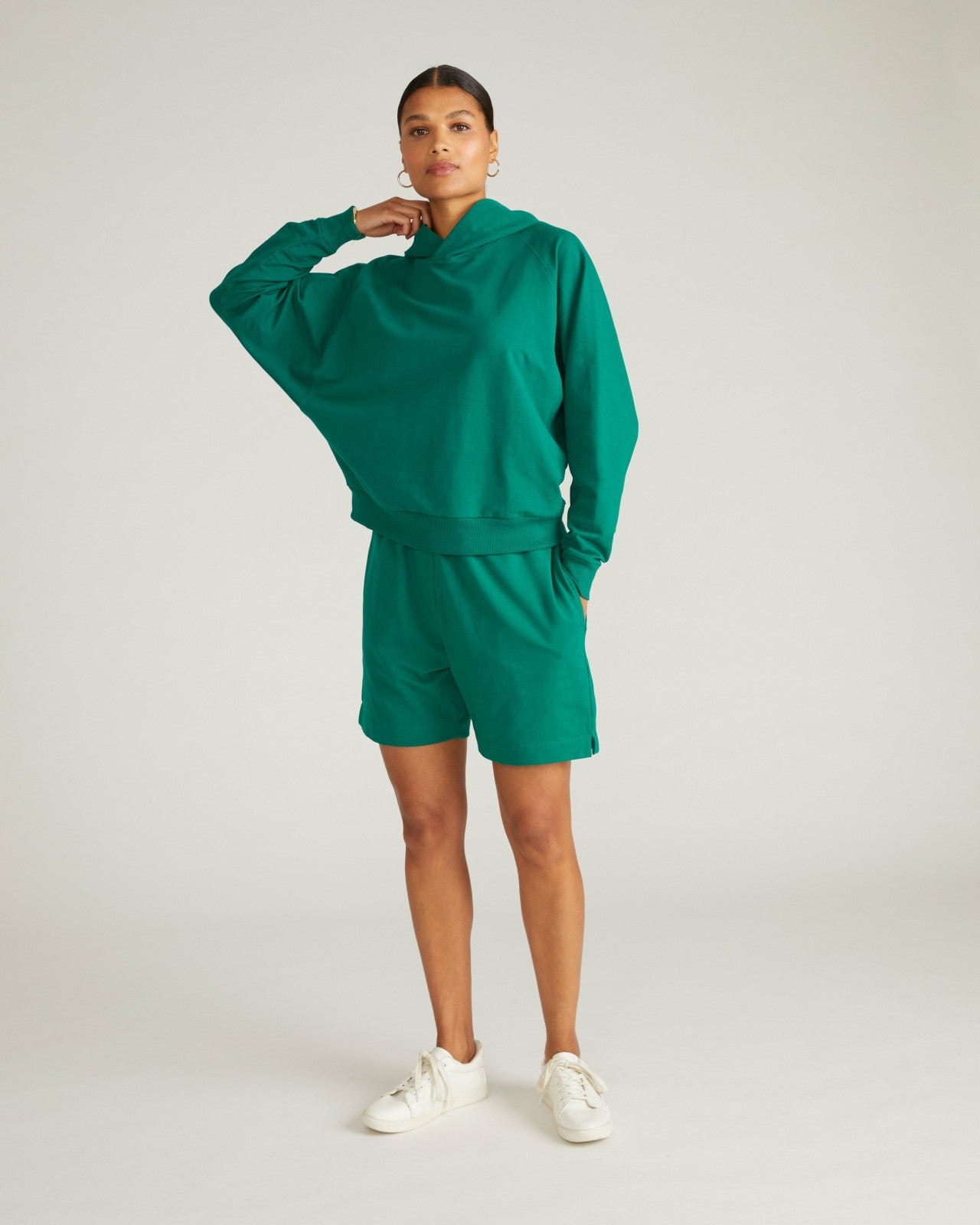 Universal Standard French Terry Pullover Hoodie - Aventurine