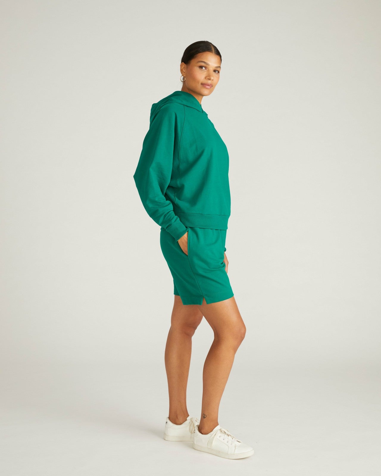 Universal Standard French Terry Pullover Hoodie - Aventurine