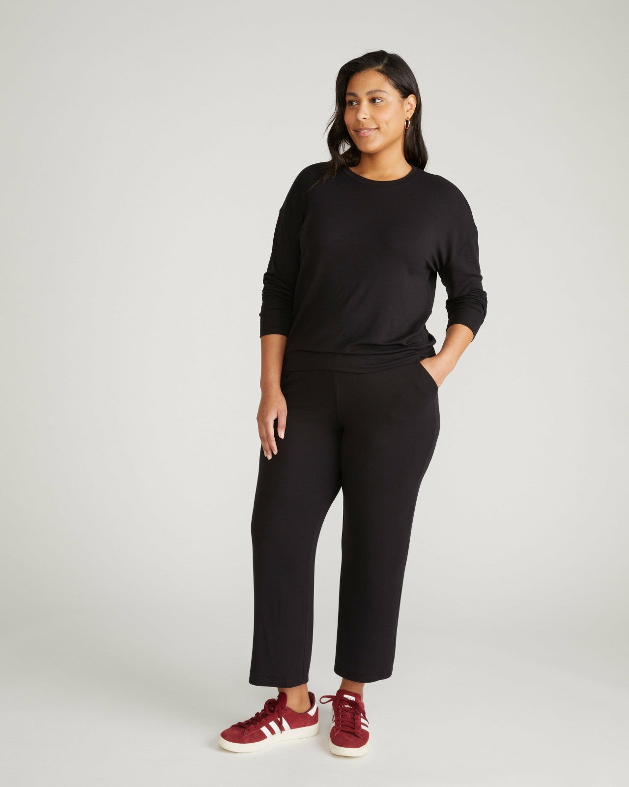 Universal Standard TravelKnit Sweatshirt - Black