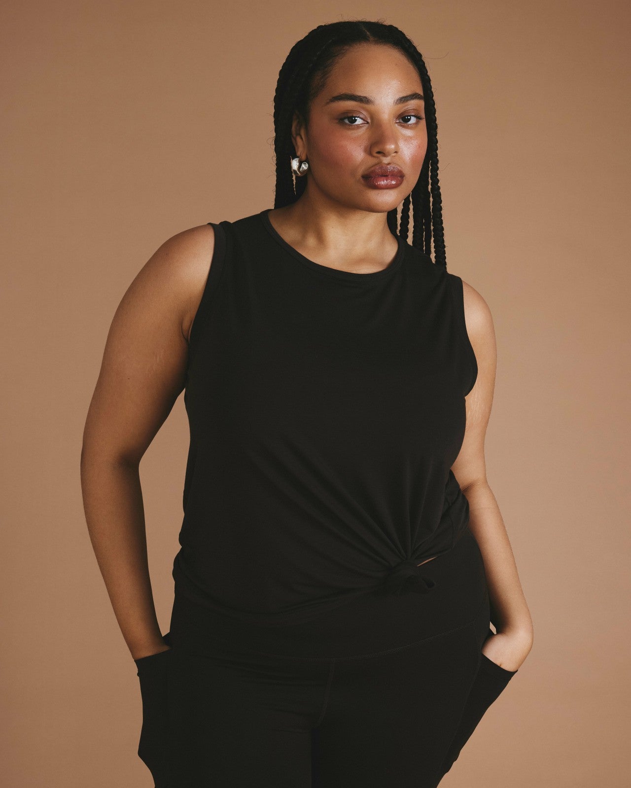 Universal Standard Mia Movement Tank - Deep Brown