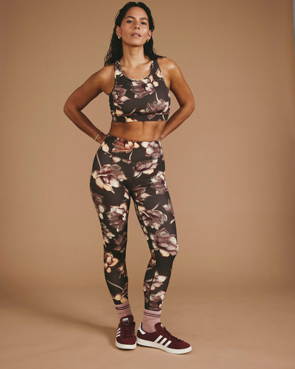 Universal Standard Next-to-Naked Racerback Sports Bra - Lotus Print