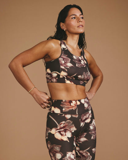 Universal Standard Next-to-Naked Racerback Sports Bra - Lotus Print