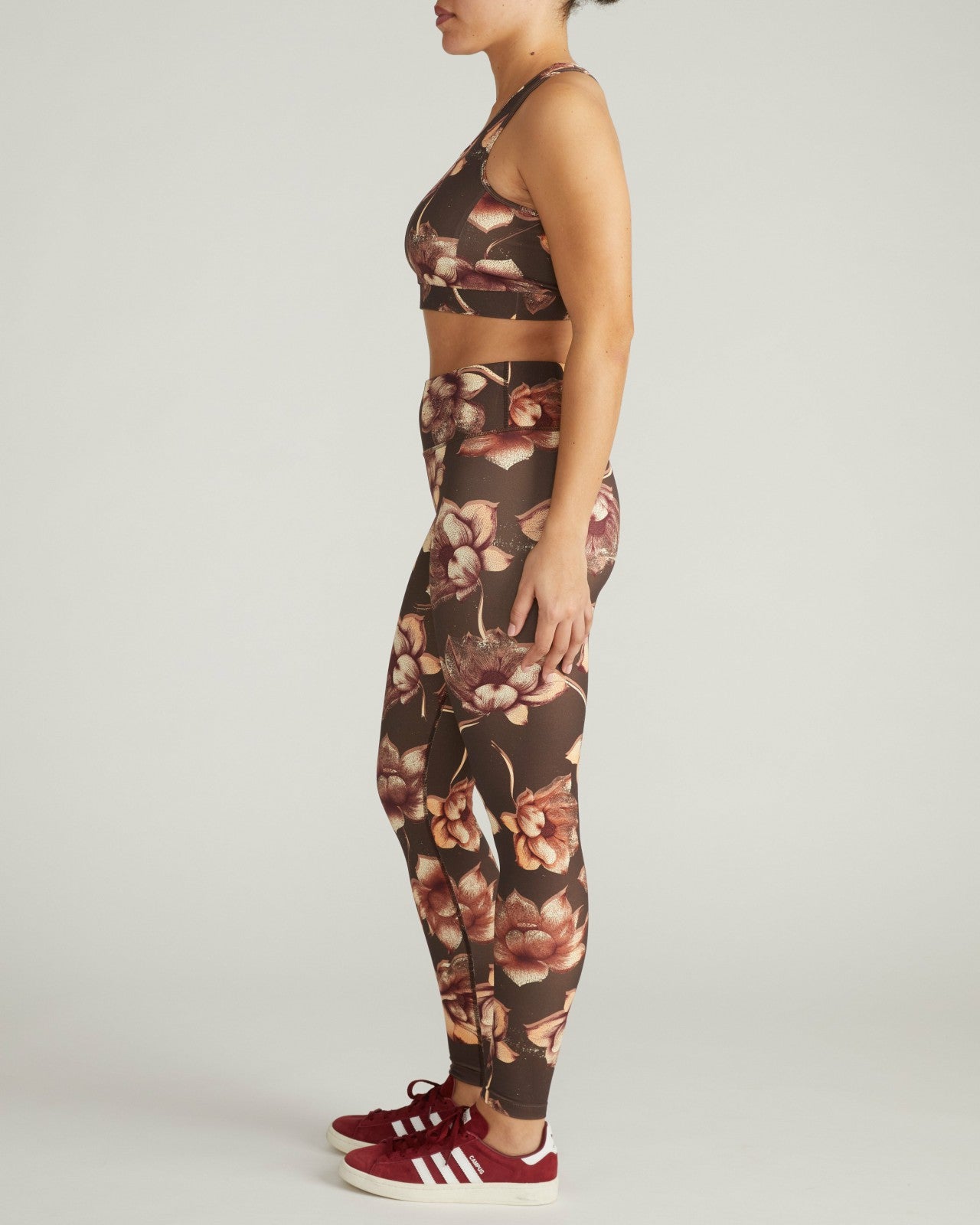 Universal Standard Next-to-Naked Racerback Sports Bra - Lotus Print