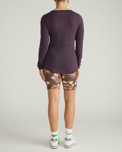 Universal Standard Mia Long Sleeve Movement Tee - Purple Jewel