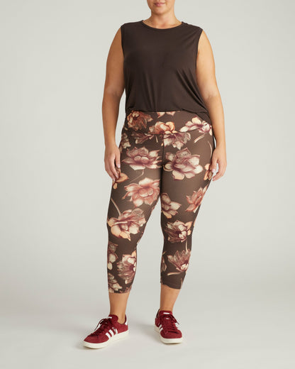 Universal Standard Next-to-Naked Cropped Legging - Lotus Print
