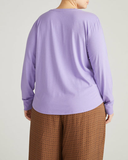 Universal Standard Long Sleeve V Rex - Purple Posey
