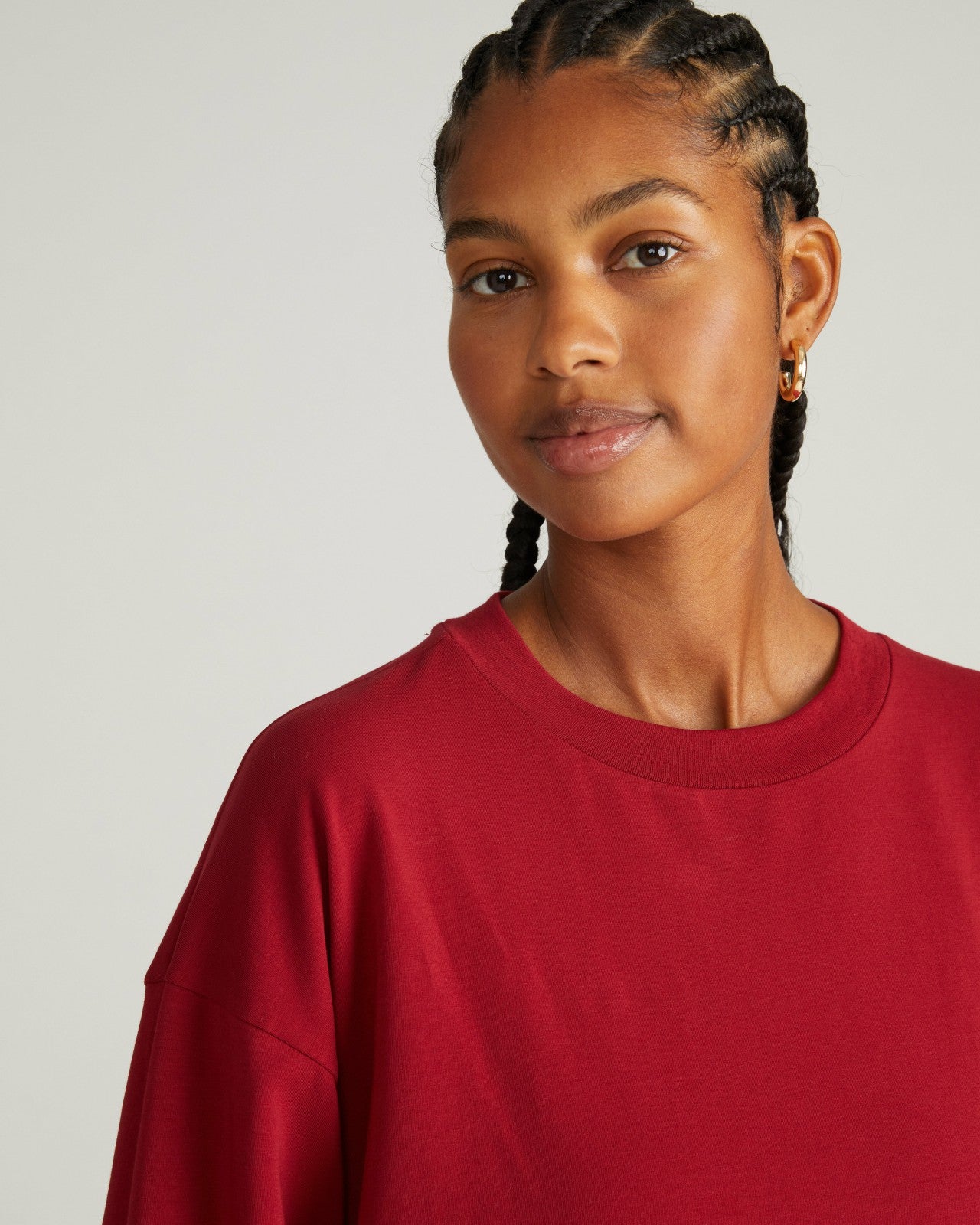 Universal Standard Long Sleeve Relaxed Tee - Garnet
