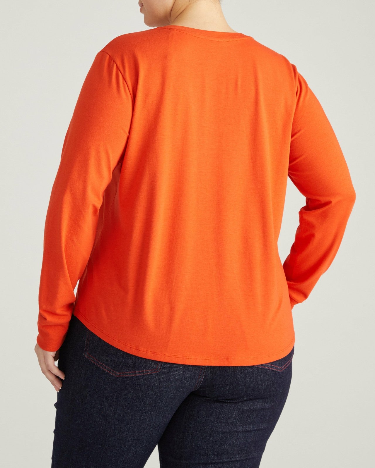 Universal Standard Long Sleeve V Rex - Orange Flame