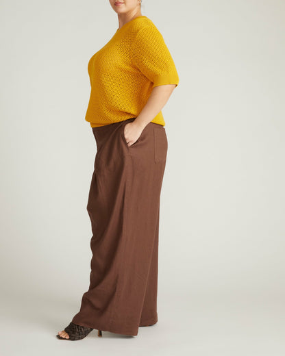 Universal Standard Rosie Pointelle Sweater Top - Goldenrod