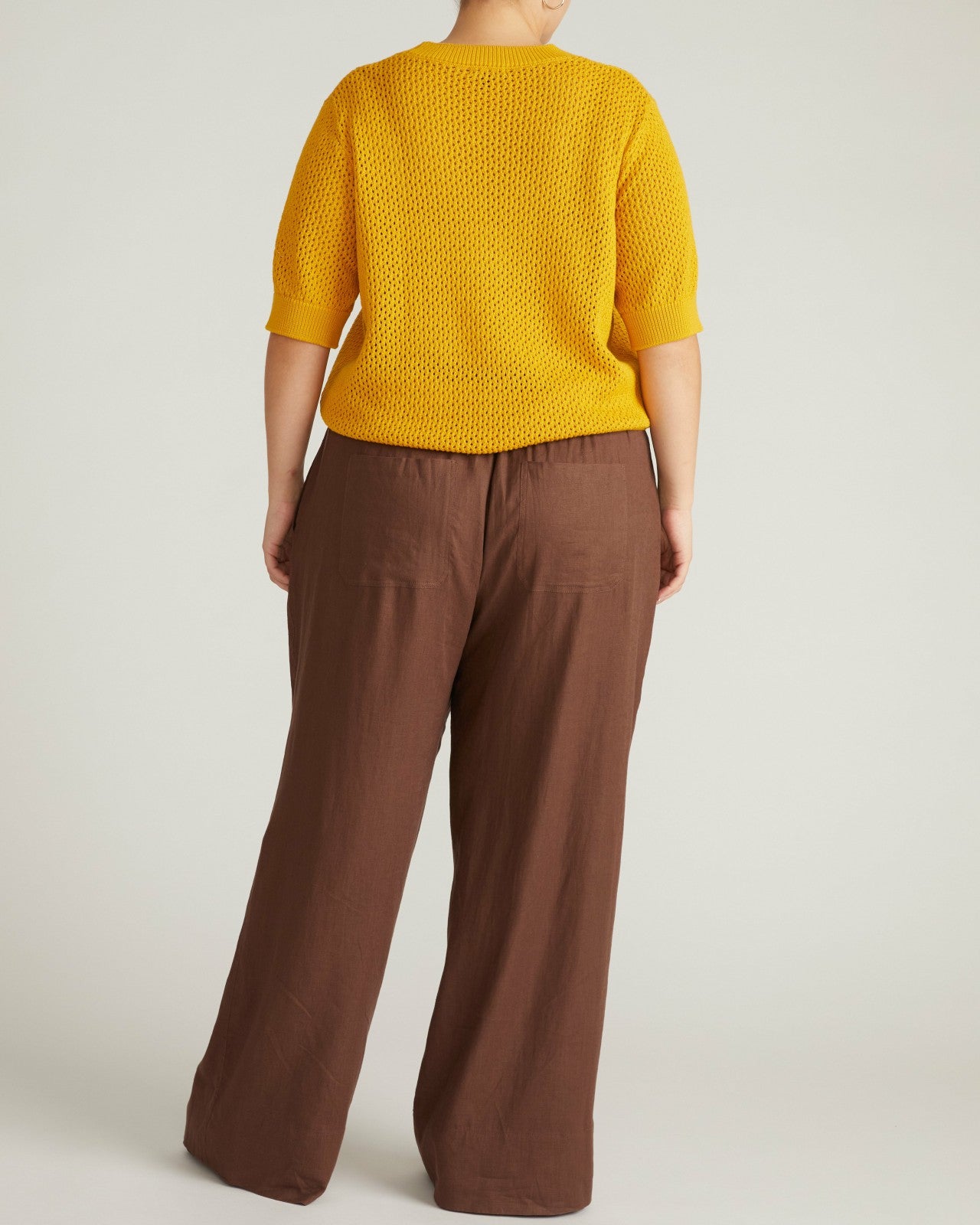 Universal Standard Rosie Pointelle Sweater Top - Goldenrod
