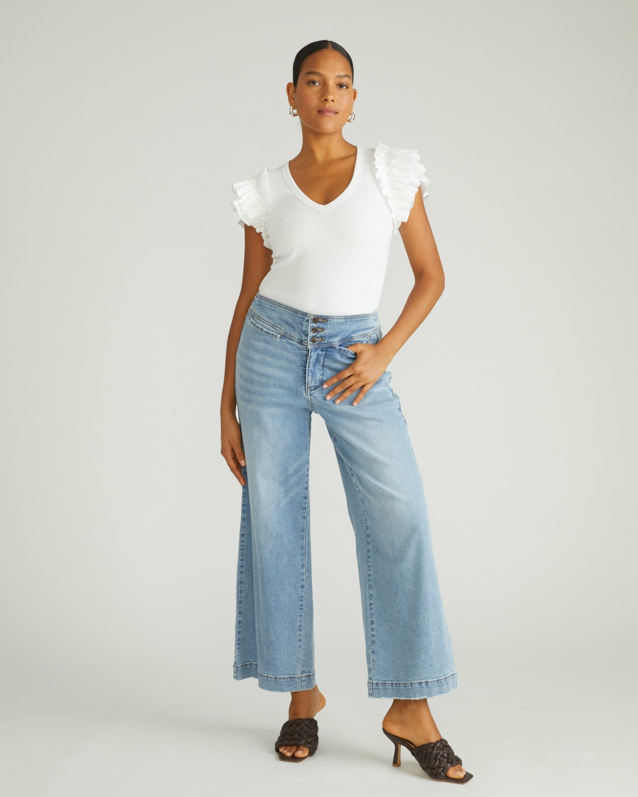 Universal Standard Magnolia Ribbed Top - White