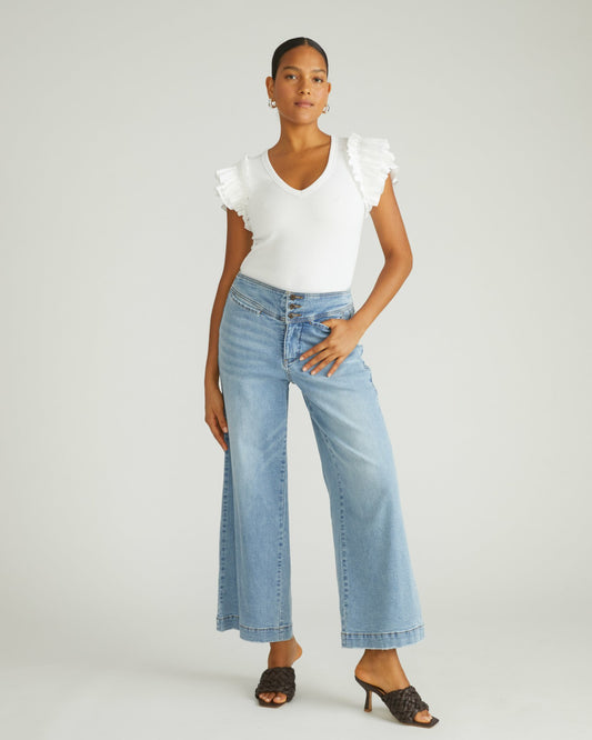 Universal Standard Magnolia Ribbed Top - White