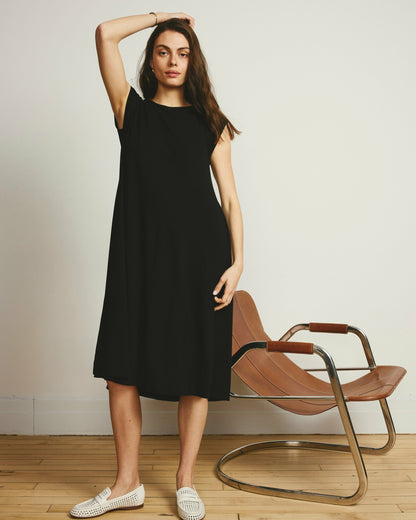 Universal Standard Capri Divine Jersey Flared Dress - Black
