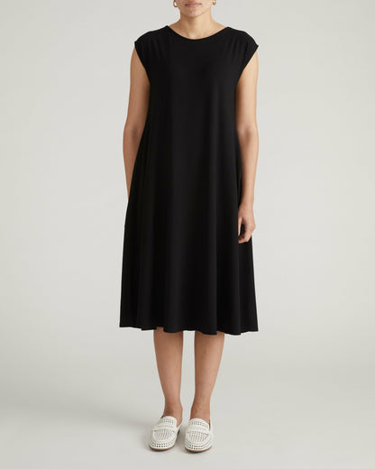 Universal Standard Capri Divine Jersey Flared Dress - Black