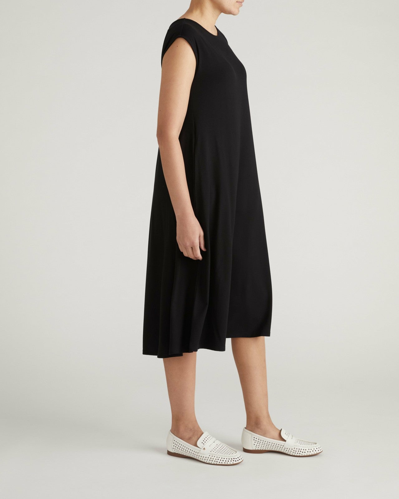 Universal Standard Capri Divine Jersey Flared Dress - Black