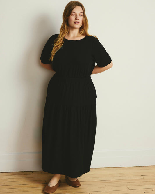 Universal Standard Thea Divine Jersey Midi Dress - Black