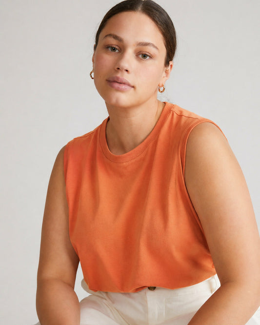 Universal Standard Patti Muscle Tank - Italian Orange