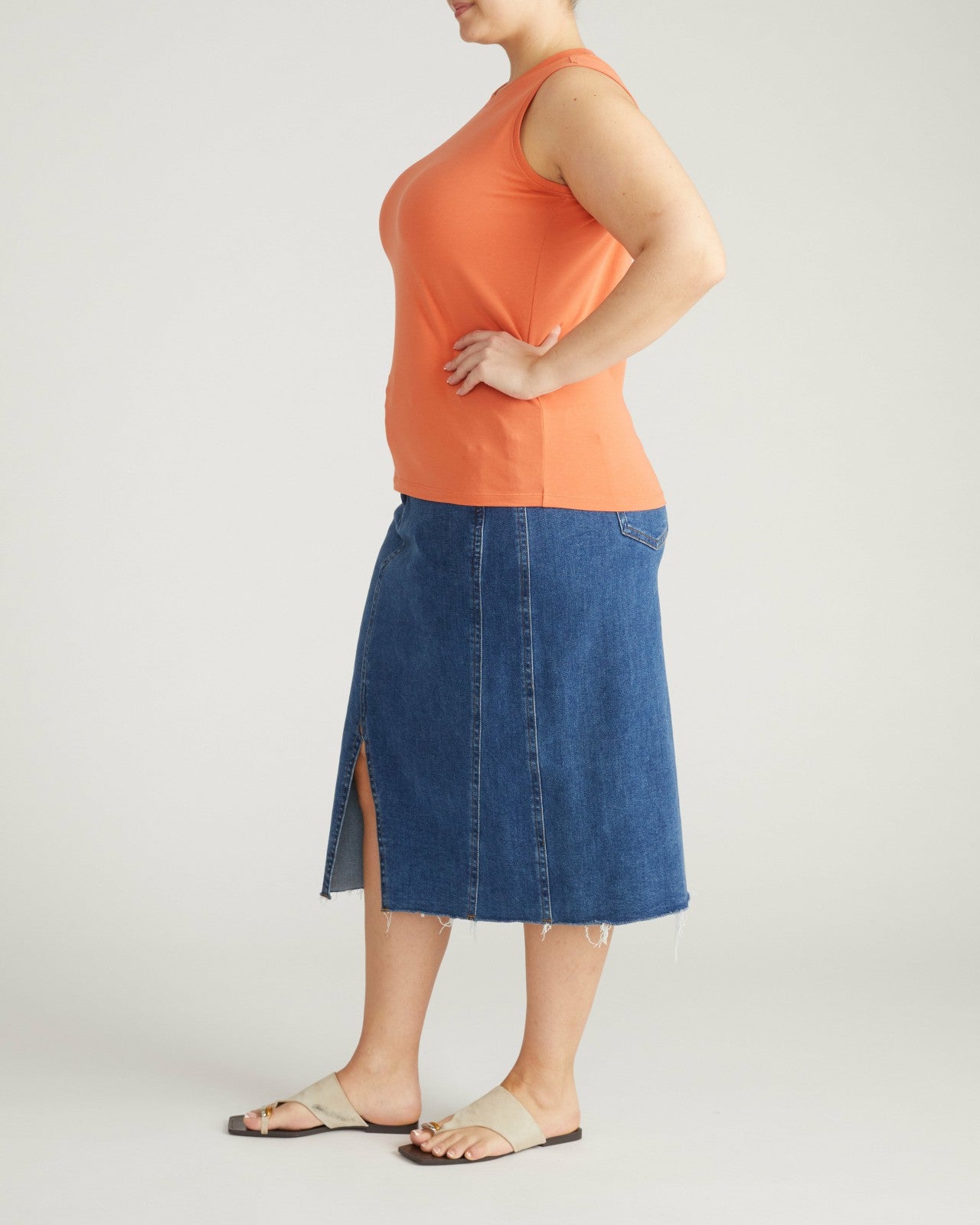 Universal Standard Patti Muscle Tank - Italian Orange