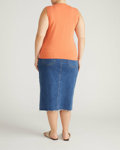 Universal Standard Patti Muscle Tank - Italian Orange
