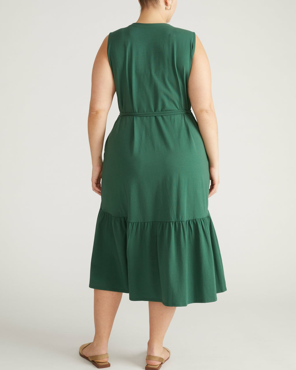 Universal Standard Tiered Twirl Wrap Dress - Conifer