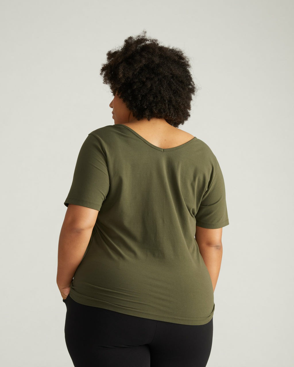 Universal Standard Double V Tee - Nori