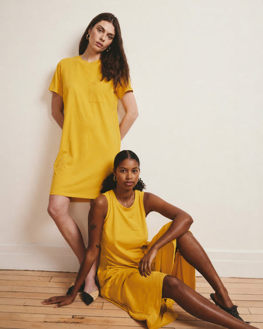 Universal Standard Halie T-Shirt Dress - Goldenrod